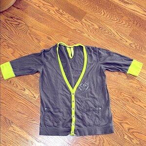 Zumba Button Up Top Cardigan Style Size Small